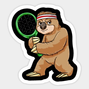 Sloth as Tennis player with Tennis racket Sticker